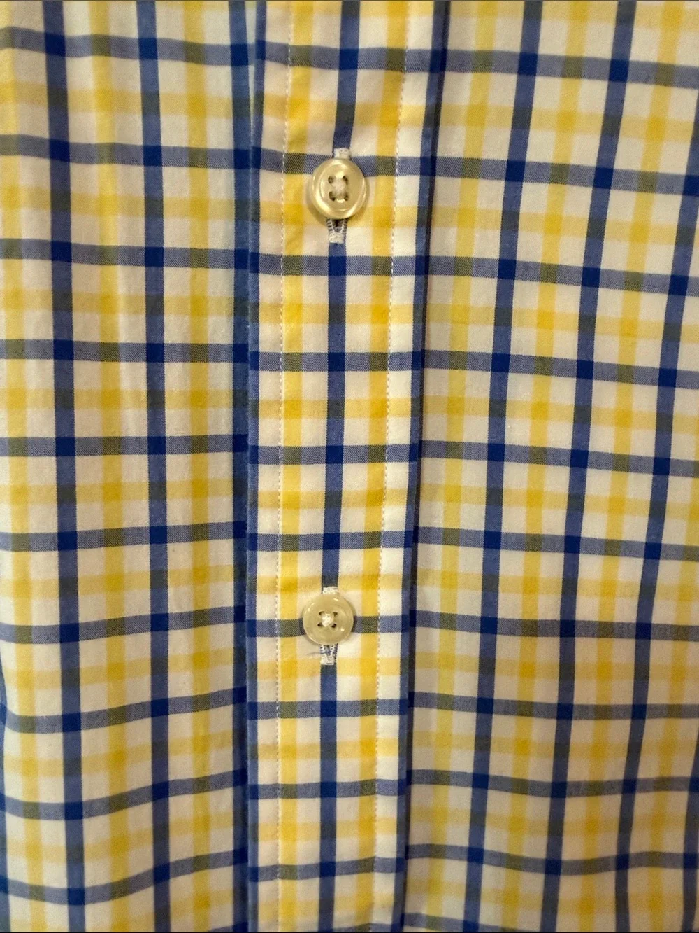 Polo by Ralph Lauren Yellow and Blue Checked Button-Down Shirt